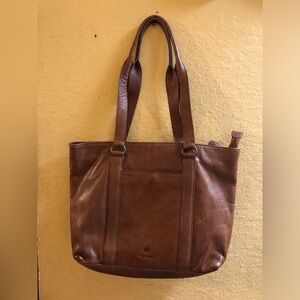Oak & tan 

Leather Tote Bag